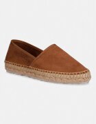 Love Moschino espadrile cu toc plat pentru femei din piele întoarsă