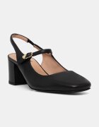 Love Moschino tocuri cu toc din piele