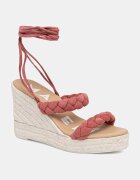 Manebi sandale wedges din piele întoarsă Two Braided Bands Wedge Espadrilles