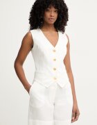 MARCIANO by GUESS vestă cu un singur rând de nasturi pentru femei cu amestec de in JANE