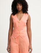 MARCIANO by GUESS vestă cu un singur rând de nasturi pentru femei cu amestec de in JANE