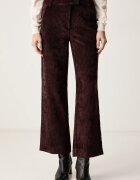 Marella pantaloni straight pentru femei din catifea reiată Emme by