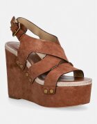Michael Michael Kors sandale din piele întoarsă Raven Wedge Sandal