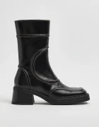 Miista botine cu toc pentru femei din piele Malene