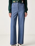 MM by Max Mara pantaloni pentru femei cu bumbac MMLEMIRO