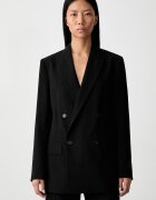 MM6 MAISON MARGIELA sacou cu două rânduri de nasturi pentru femei cu amestec de lână