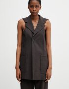 MM6 MAISON MARGIELA vestă cu un singur rând de nasturi pentru femei cu lână