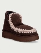 Mou Mini Eskimo Platform Boot cizme de zăpadă pentru femei din piele întoarsă