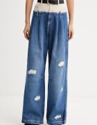 Munthe blugi wide leg pentru femei NEZZA