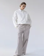 MUUV. Muuv pantaloni wide leg pentru femei din bumbac