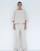 MUUV. pantaloni wide leg pentru femei din bumbac MOAI