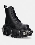New Rock bocanci cu platformă pentru femei din piele CRUST NEGRO IMPERFECT TANK