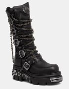 New Rock bocanci pentru femei din piele ITALI NEGRO REACTOR NEGRO TOBERAS E17