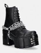 New Rock botine cu toc pentru femei din piele ITALI NEGRO TOWER MAX + TORNILLO AD-2984