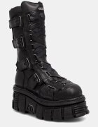 New Rock cizme pentru femei din piele ITALI NEGRO NOMADA NEGRO TOWER E14