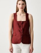 Pedro del Hierro vestă cu un singur rând de nasturi de damă din in