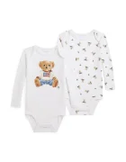 Polo Ralph Lauren body pentru bebeluși din bumbac pachet de 2