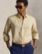 Polo Ralph Lauren cămașă pentru bărbați din in Long Sleeve Sport Shirt