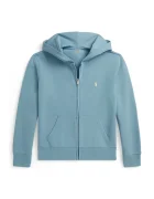 Polo Ralph Lauren hanorac cu fermoar și glugă pentru copii cu bumbac