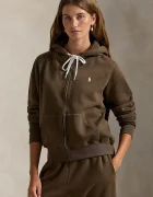 Polo Ralph Lauren hanorac cu fermoar și glugă pentru femei cu bumbac