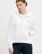 Polo Ralph Lauren hanorac cu fermoar și glugă pentru femei din bumbac