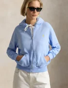 Polo Ralph Lauren hanorac cu fermoar și glugă pentru femei din bumbac ISLAND FLC-KNT-SWEATSHIRT