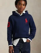 Polo Ralph Lauren hanorac cu glugă pentru copii cu bumbac