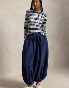 Polo Ralph Lauren pantaloni pentru femei cu amestec de mătase