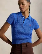 Polo Ralph Lauren pulover cu mânecă scurtă pentru femei din bumbac