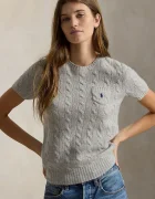 Polo Ralph Lauren pulover cu mânecă scurtă pentru femei din lână