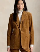 Polo Ralph Lauren sacou cu un singur rând de nasturi pentru femei cu bumbac
