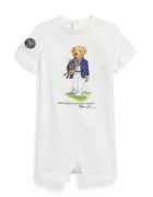 Polo Ralph Lauren salopetă scurtă pentru copii din bumbac Wimbledon
