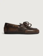 Posa mocasini pentru femei din piele întoarsă Boat Loafer
