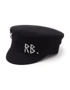 RUSLAN BAGINSKIY beretă cu cozoroc de damă din lână Crystal-embellished Wool Baker Boy Cap