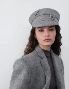 RUSLAN BAGINSKIY beretă cu cozoroc pentru femei cu lână Baker Boy Cap