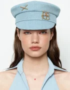 RUSLAN BAGINSKIY beretă cu cozoroc pentru femei din denim Denim Baker Boy Cap