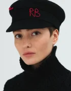 RUSLAN BAGINSKIY beretă cu cozoroc pentru femei din lână Safety-pin Baker Boy Cap