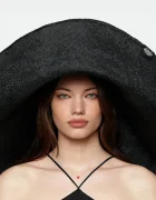 RUSLAN BAGINSKIY pălărie cu boruri largi pentru femei împletită Foldable Hat