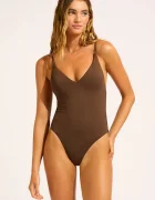 Seafolly costum de baie dintr-o singură piesă pentru femei V Neck
