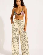 Seafolly Pantaloni wide leg de femei din vâscoză Drawcord Wide