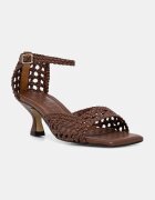 Souliers Martinez sandale cu toc jos din piele VERONICA