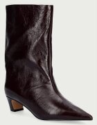 Steve Madden botine cu toc jos pentru femei din piele Lytton