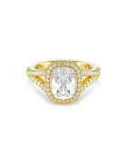 Swarovski inel pentru femei placat cu aur zirconiu cubic UNA