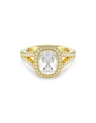 Swarovski inel pentru femei placat cu aur zirconiu cubic UNA