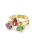 Swarovski set de inele pentru femei placat cu aur zirconiu cubic IMBER pachet de 2
