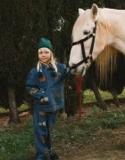 Tinycottons blugi straight pentru copii TINY APPLES DENIM PANT
