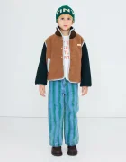 Tinycottons hanorac cu fermoar pentru copii din polar COLOR BLOCK SHERPA JACKET