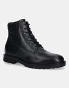 Tommy Hilfiger bocanci de piele CLEATED HILFIGER W LTH BOOT