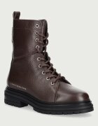 Tommy Hilfiger bocanci pentru femei din piele TH EMBOSS GRAIN LEATHER BOOT