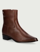 Tommy Hilfiger botine pentru femei din piele LEATHER ANKLE BOOT W ZIP